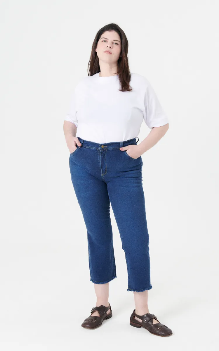 Plus Size Flare Crop 2314 Oscuro