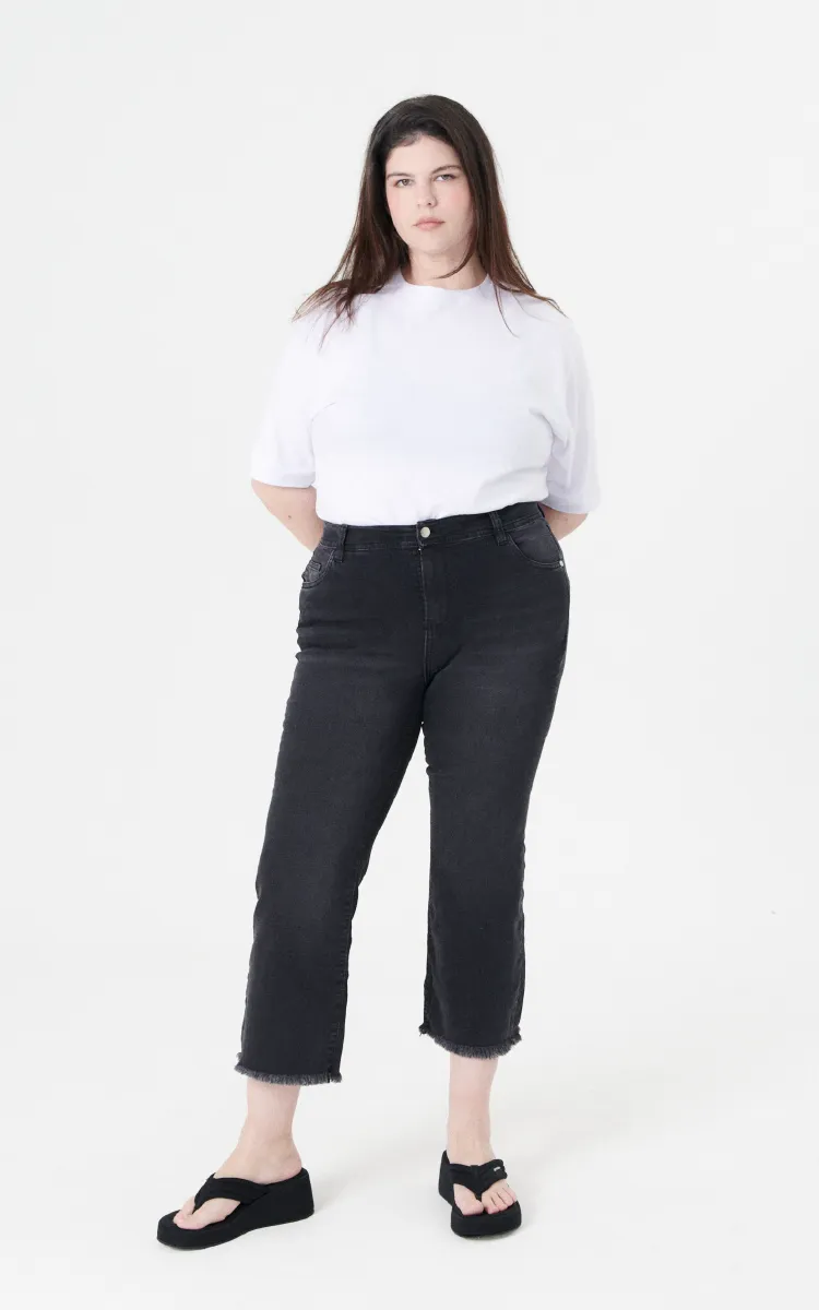 Plus Size Flare Crop 2317