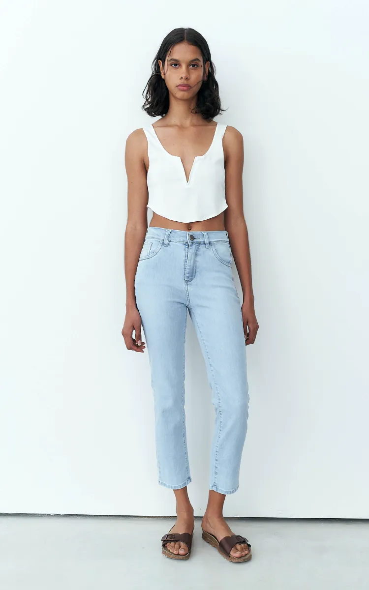 Recto Slim Tiro Alto 1789 Claro