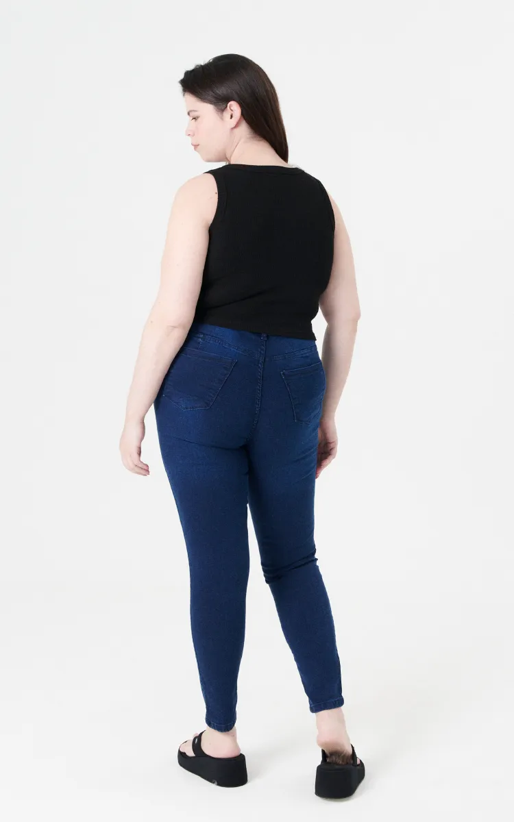 Plus Size Skinny Tiro Alto 2319 - Imagen 3
