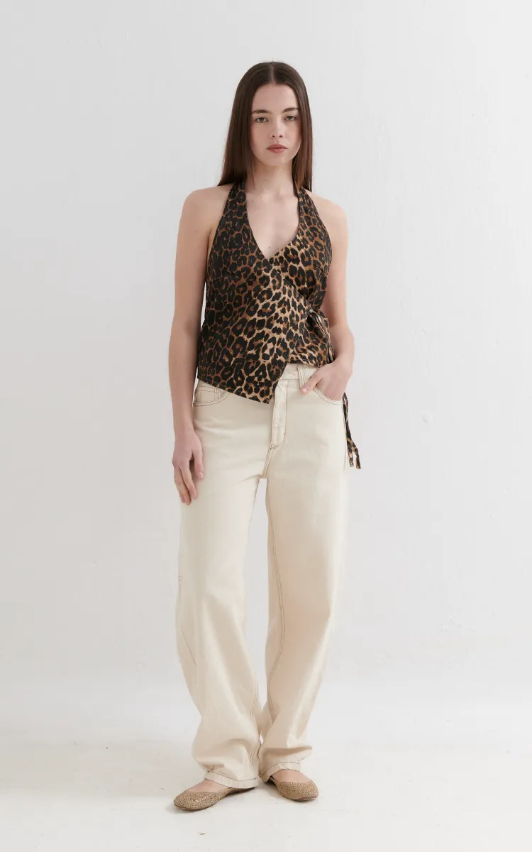 Top Animal Print Cruzado 0053