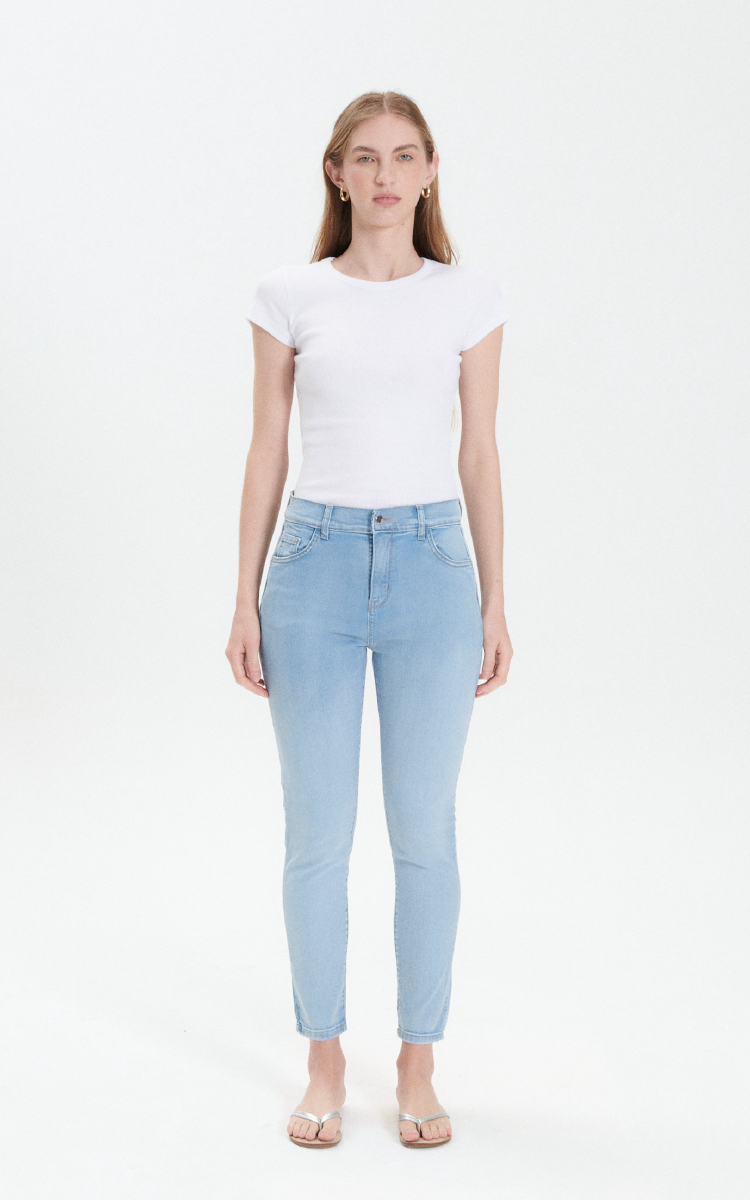 Skinny Tiro Alto 1839 Claro