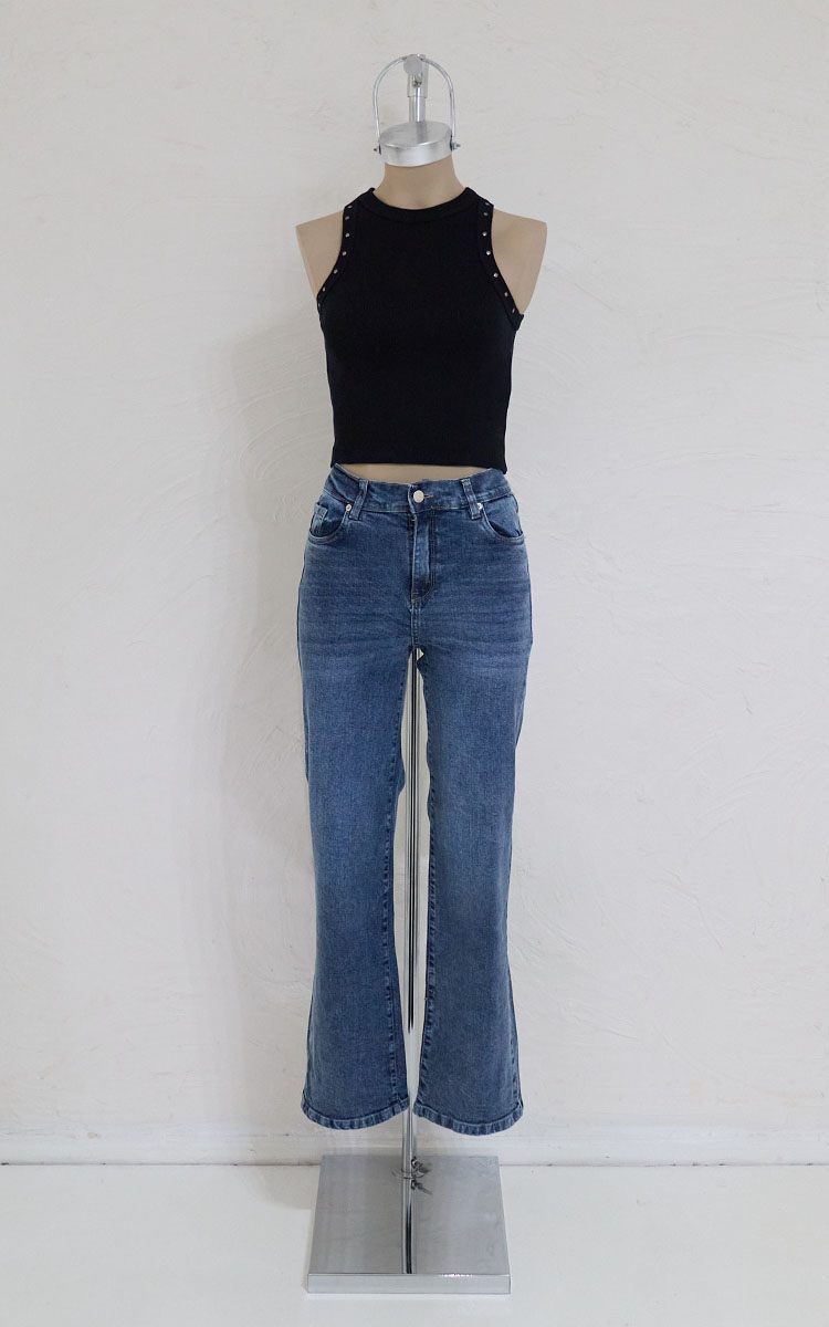 Recto Elastizado Tiro Alto 1838 Azul