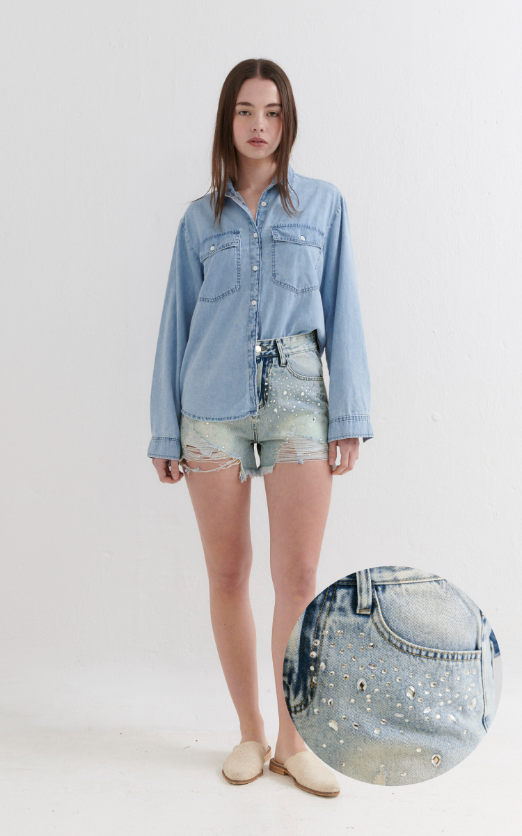 Short Tiro Alto 0386 Brillos