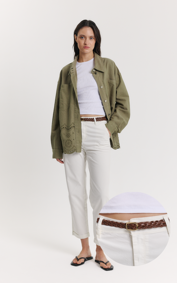 Pantalon Chino con Cinto Trenzado 1910