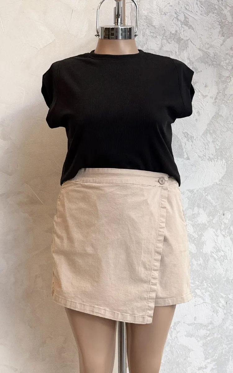 Plus Size Skort Tiro Alto 2333