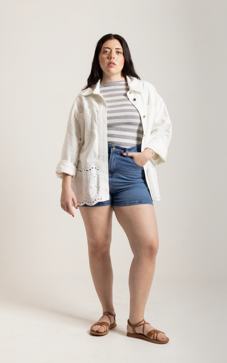 Plus Size Short Tiro Alto 2331