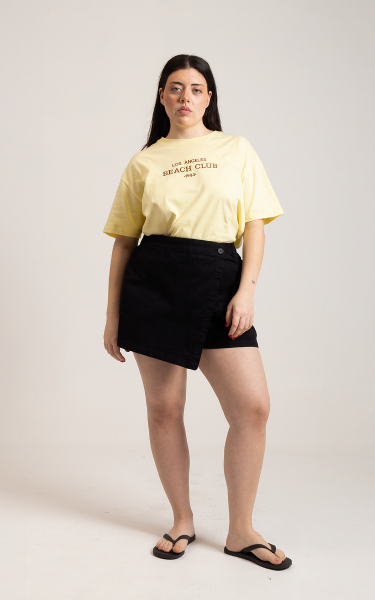 Plus Size Skort Tiro Alto 2333