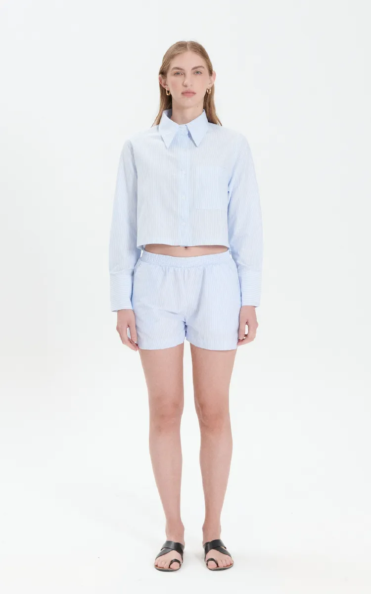 Camisa Poplin Crop 0065