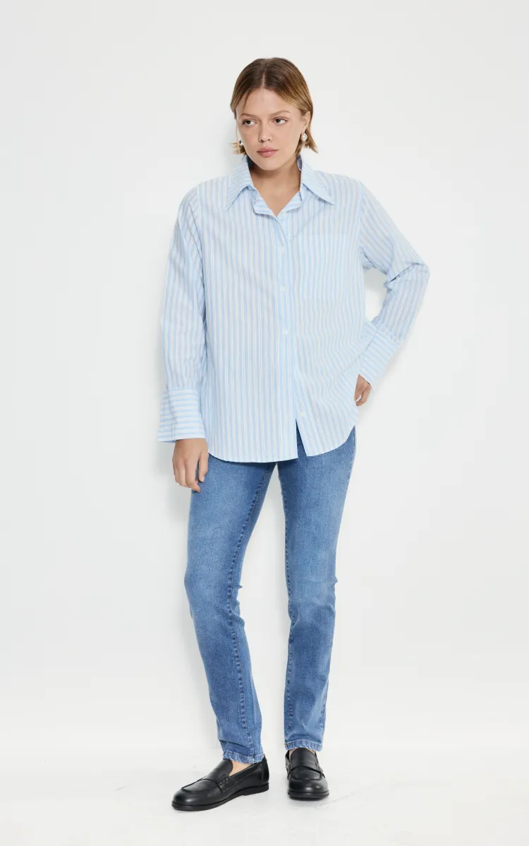 Camisa Poplin Larga 0066