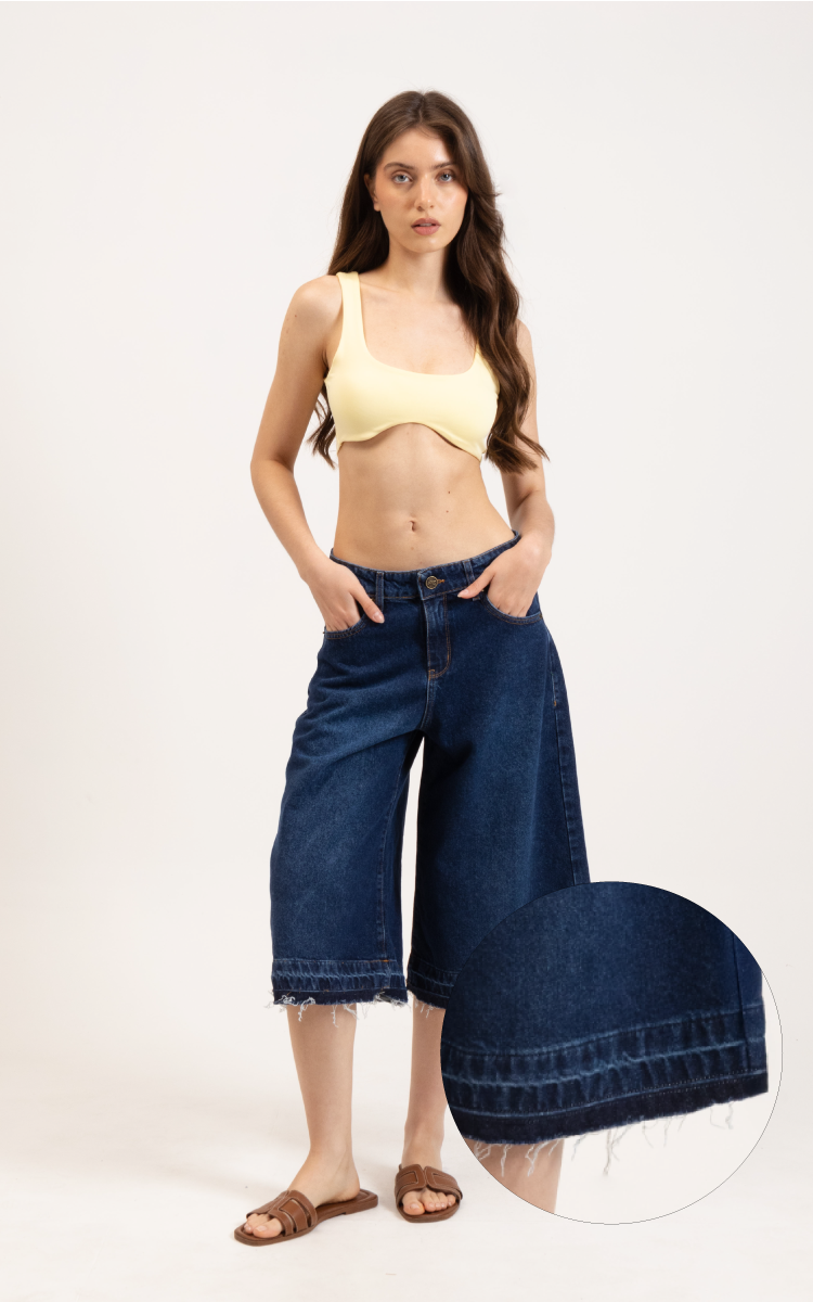 Bermuda Jort Tiro Bajo 0399 Desflecado