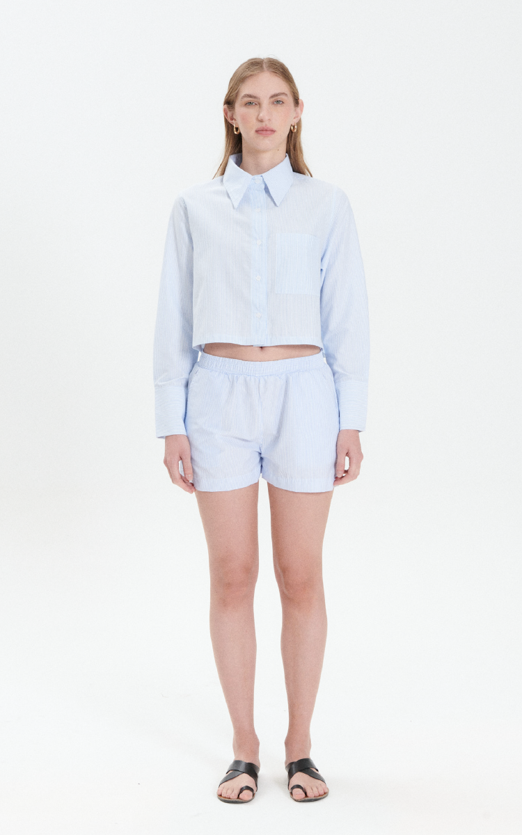 Camisa Poplin Crop 0065