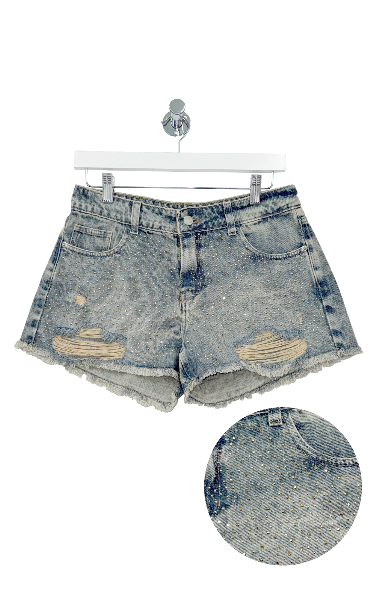 Short Tiro Alto 0369 Strass Dorado