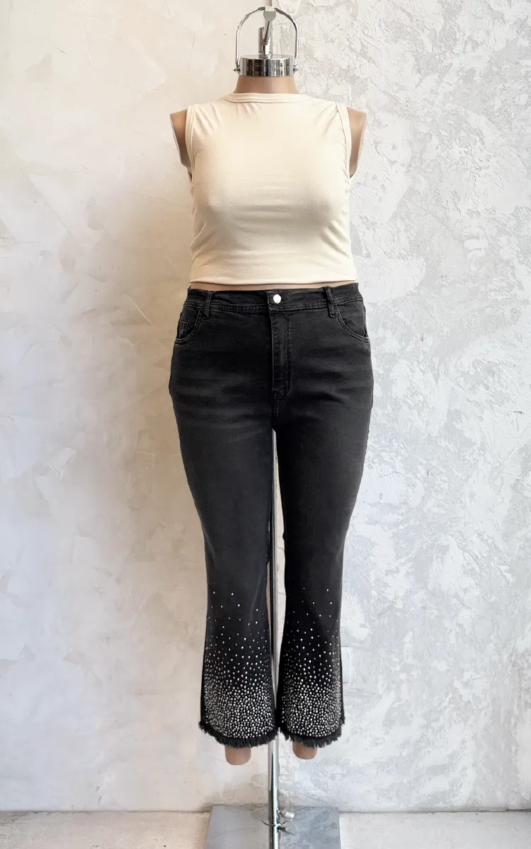 Plus Size Flare Crop 2317 Hotfix