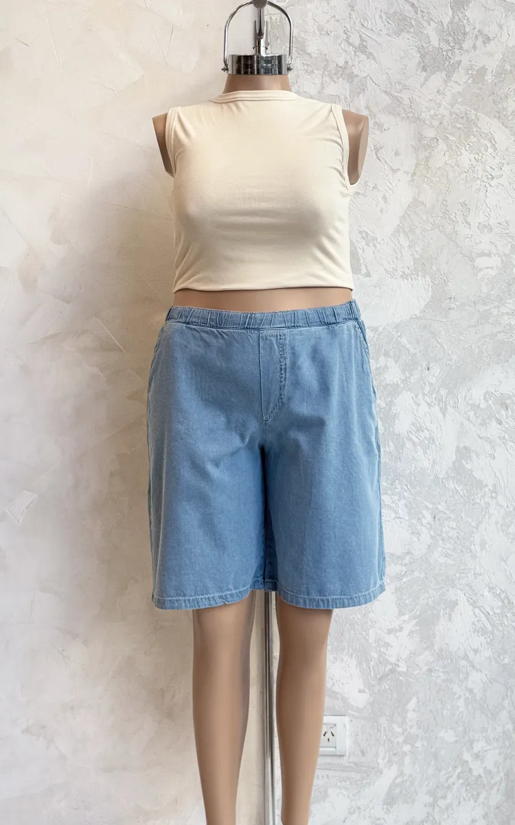 Plus Size Bermuda Tiro Alto 2339