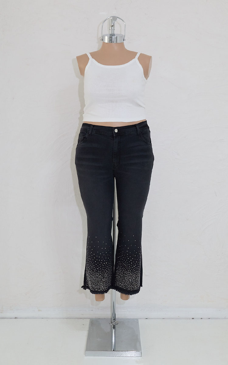 Plus Size Flare Crop 2317 Hotfix