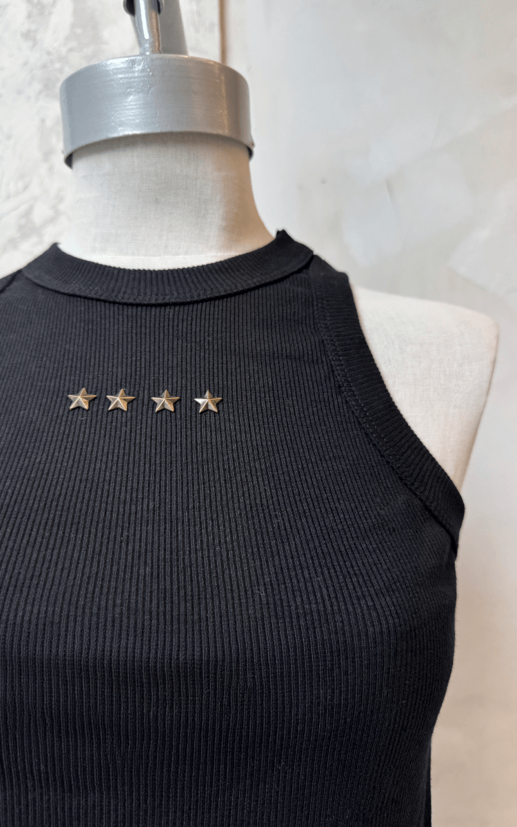 Musculosa Negra 0068 Con Estrellas - Imagen 3