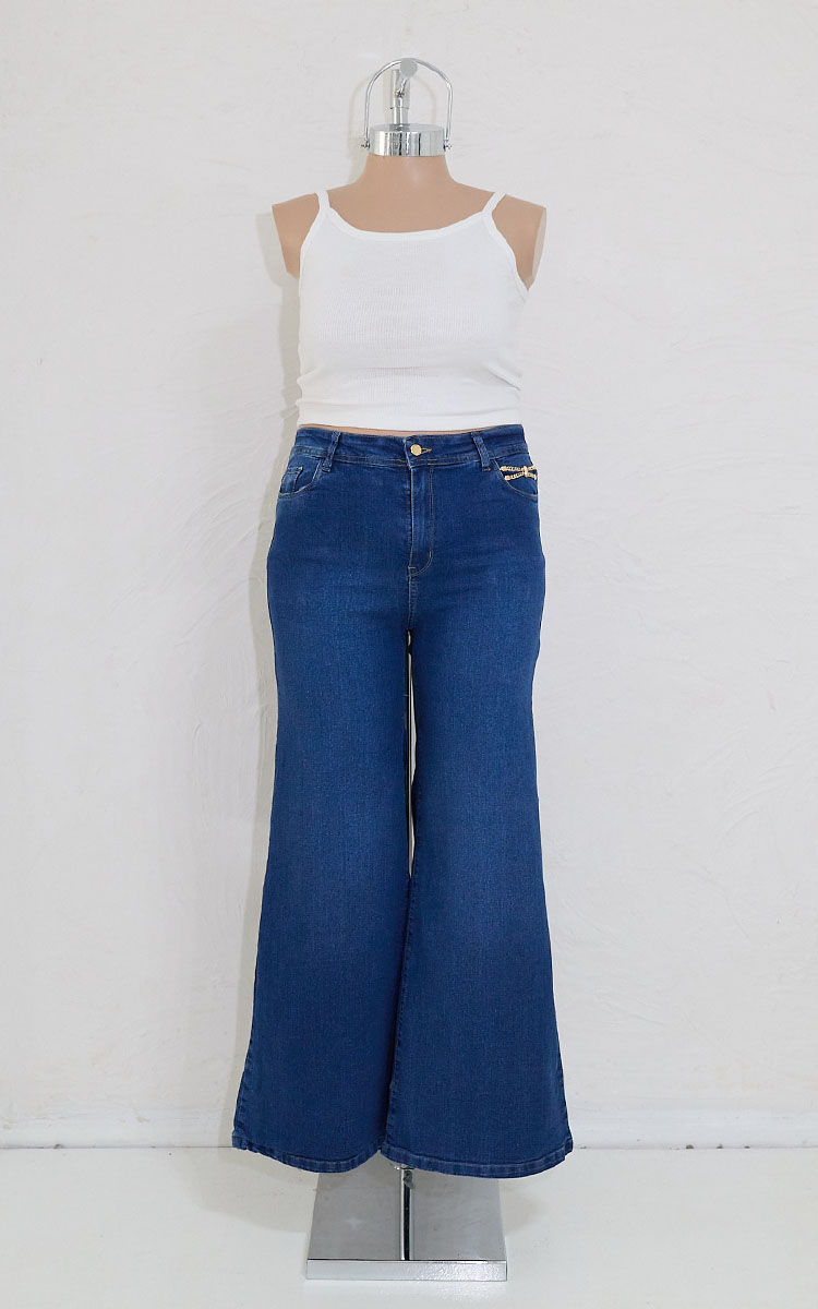 Plus Size Wide Elastizado Con Cadena