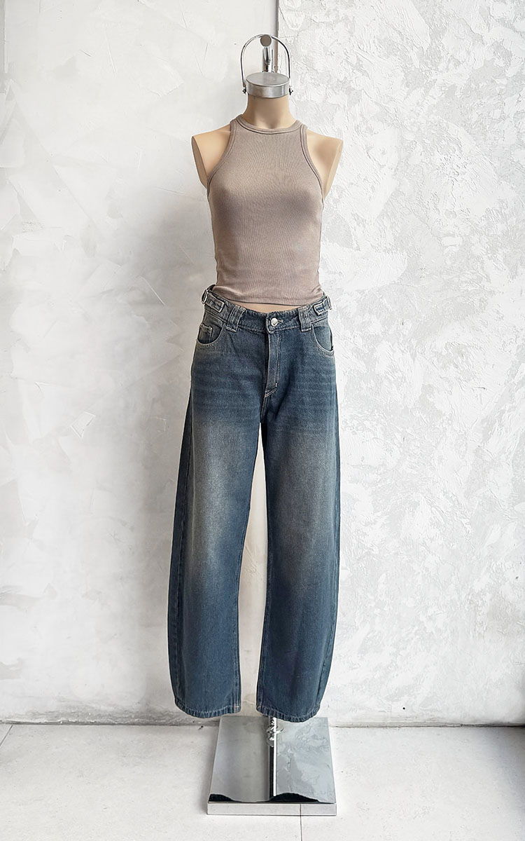 Baggy Ballon Matizado Cintura Ajustable