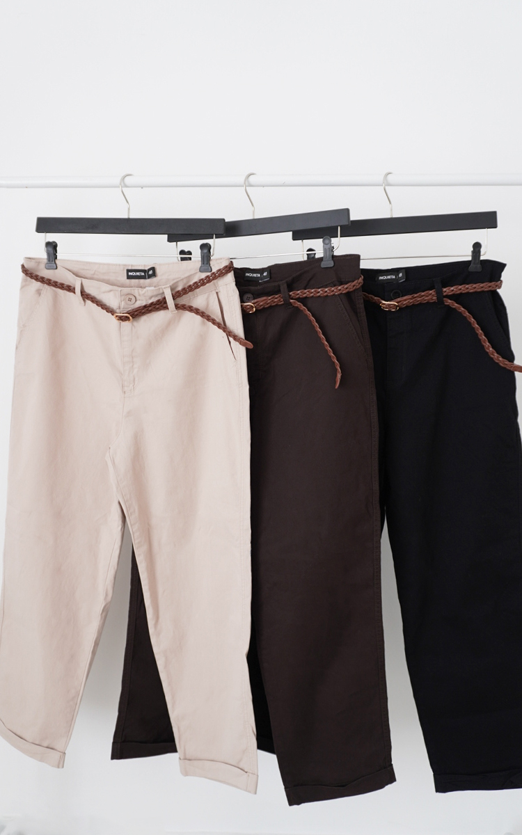 Plus Size Pantalon Recto Chino - Imagen 11